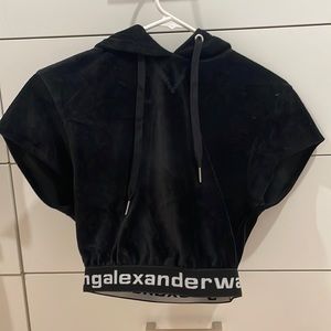 Alexander wang logo crop top